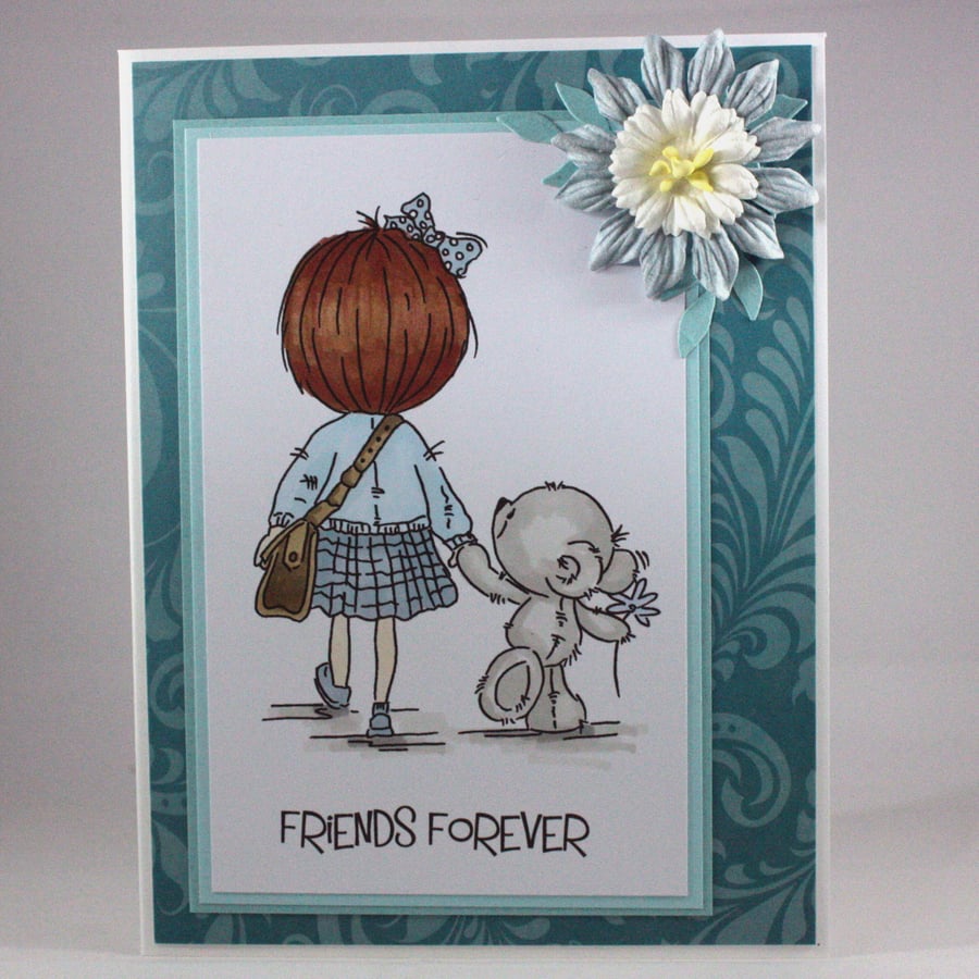 Handmade any occasion card - friends forever