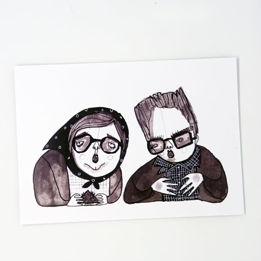 'Edward and Tubbs' The League of Gentlemen small Poster Print