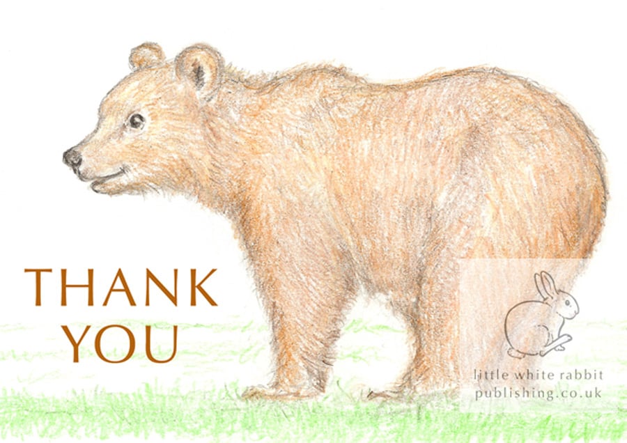 Billy the Brown Bear - Thank You Card