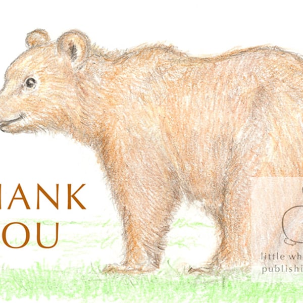 Billy the Brown Bear - Thank You Card