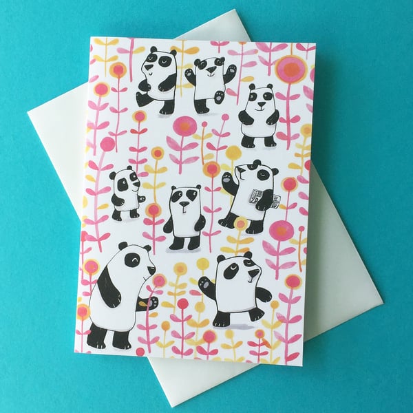 Panda Garden card by Jo Brown