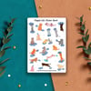 Playful cats sticker sheet, planner stickers, bullet journal stickers, cat art