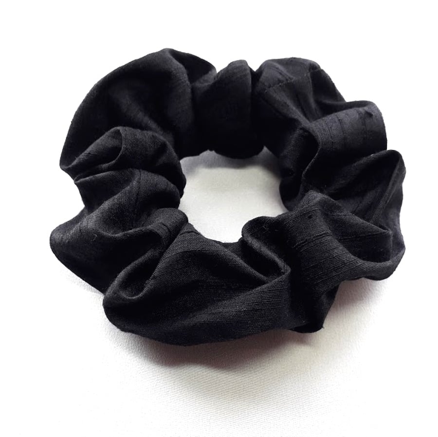 Black silk scrunchie.