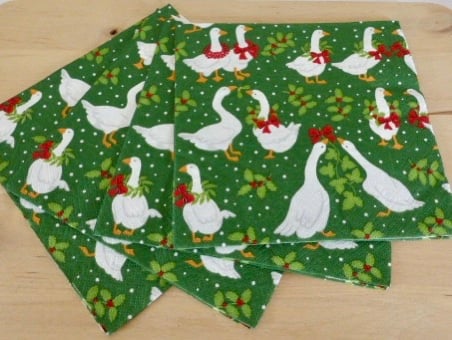 Christmas Geese Paper Napkins