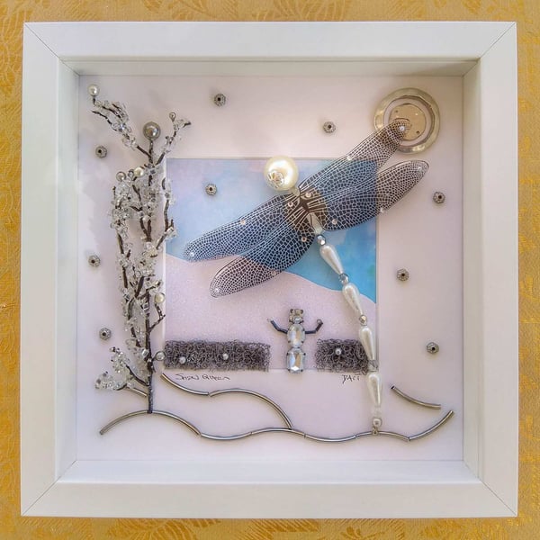 Snow Queen Dragonfly Box Frame