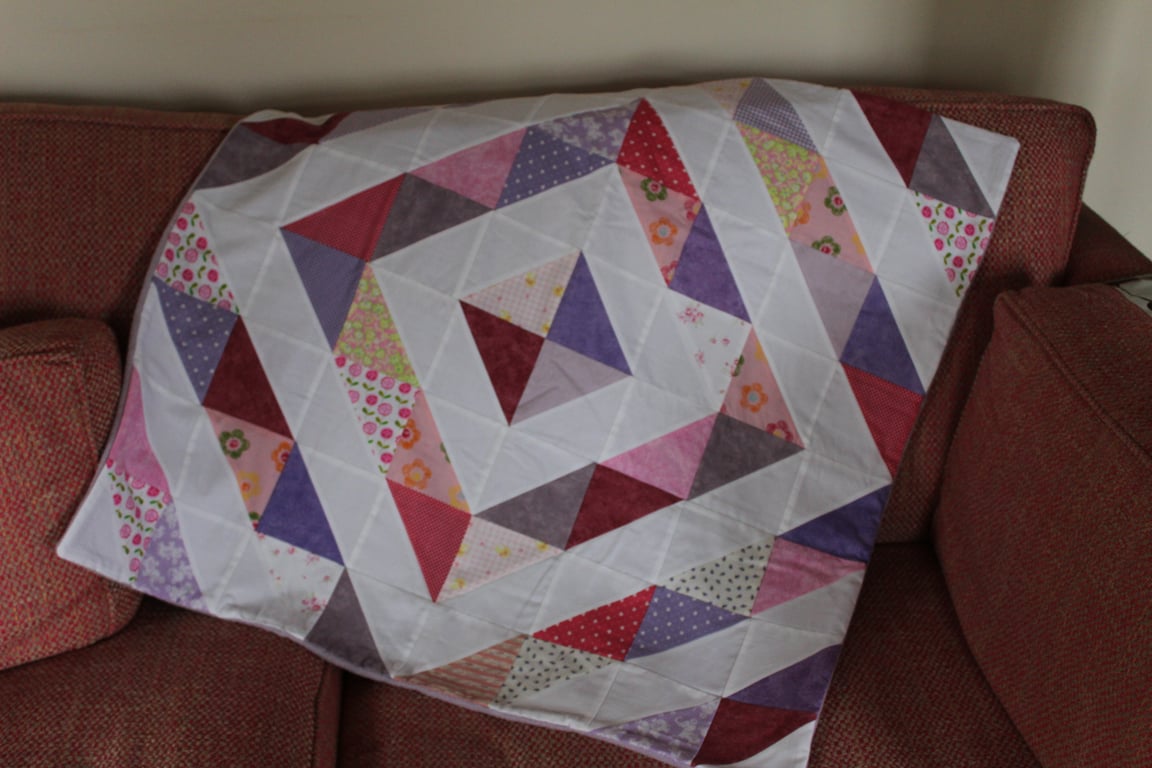 Small patchwork baby blanket