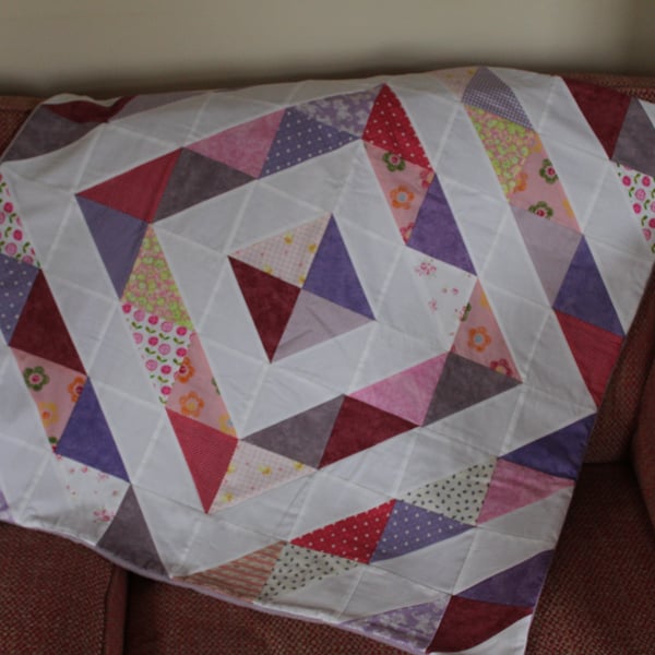 Small patchwork baby blanket