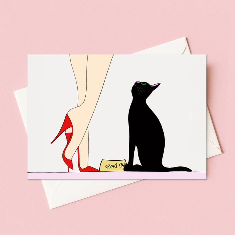 Black Cat Greetings Card: Ideal Birthday Card for a Cat Lover (104)