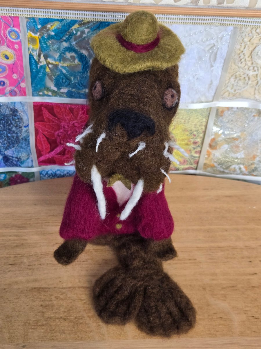 Walrus,  needle felted walrus, Egbert the Walrus