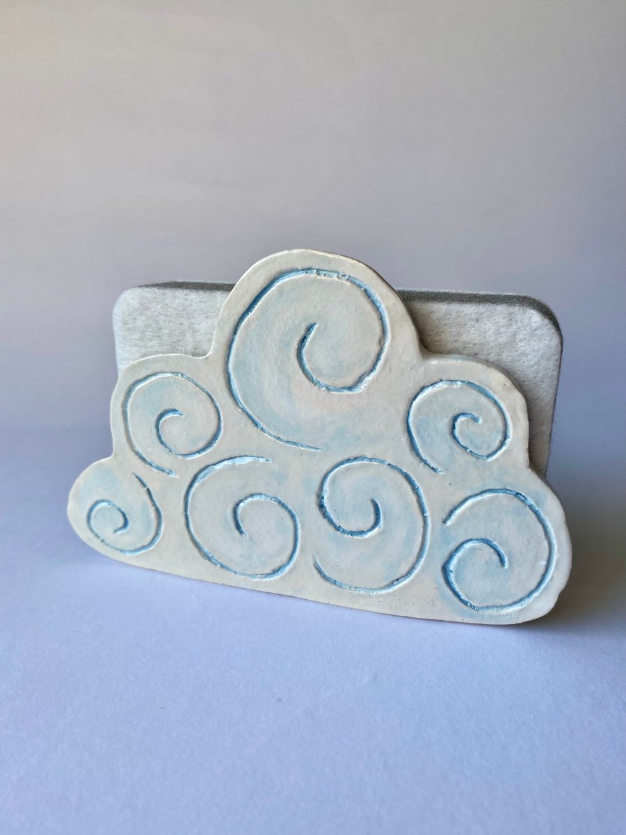 Ceramic Sponge Holder - Cloud