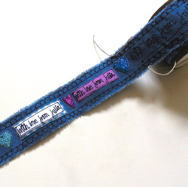 Special Order for J - Handmade Indigo Personali... - Folksy