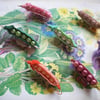 Peapod Brooch Assorted Colours