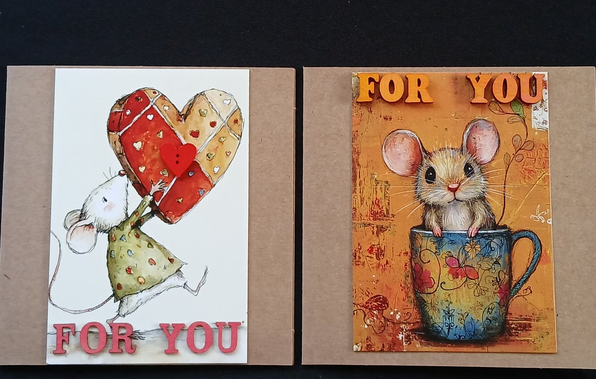 Pack of 2 "for you" cards