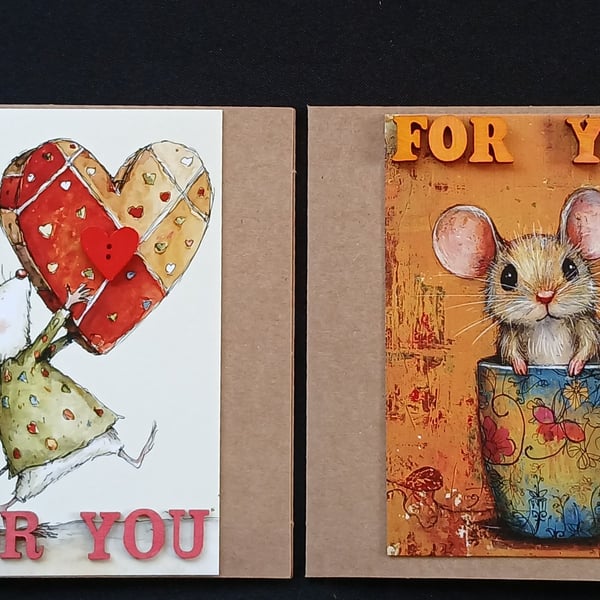 Pack of 2 "for you" cards