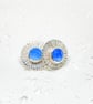 Chalcedony Flower Earring Studs - Image 7