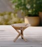 Handcrafted African Three-Legged Chair, Unique Wooden Accent Piece for