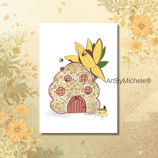 Hive Sweet Hive Art Illustration Print