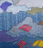 Clouds, rain and books, original artwork  - Image 3