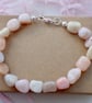 Pretty Pink Opal nugget bracelet