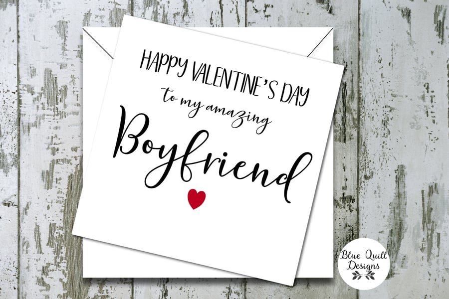 Valentines Day Typography Card - Boyfriend or Girlfriend