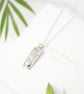 Silver Rectangle Pendant with Larimar Stone - Image 5