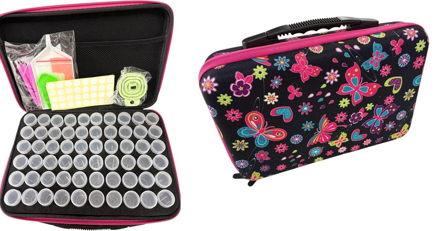 60 Slots Cute 5D Diamond Painting Storage Boxes for Diamond Painting Art include