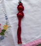 Handmade Macramé Fidget Flower Bag Charm Keyring - Image 4