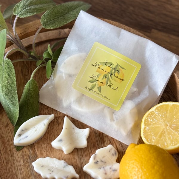 Lemongrass and Lime peel soy wax melts