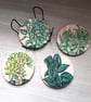 "My House Plants" handpainted wooden coasters, set of 4 with holder - Image 10
