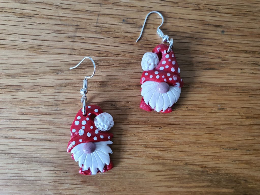 Cute Christmas Gnome Gonk Dangle Earrings