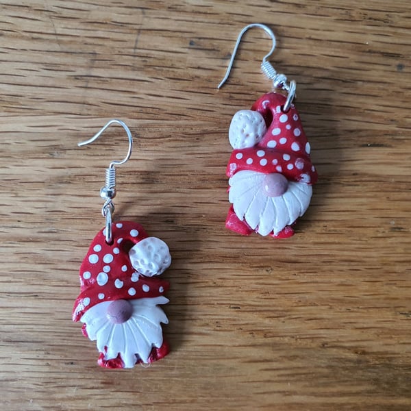 Cute Christmas Gnome Gonk Dangle Earrings