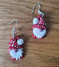 Cute Christmas Gnome Gonk Dangle Earrings - Image 1