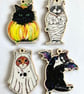 Halloween Cat Laser Cut Wooden Decorations - 4 MEOWOWEEN Designs To Choose From