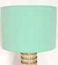 Handmade plain mint drum lampshade