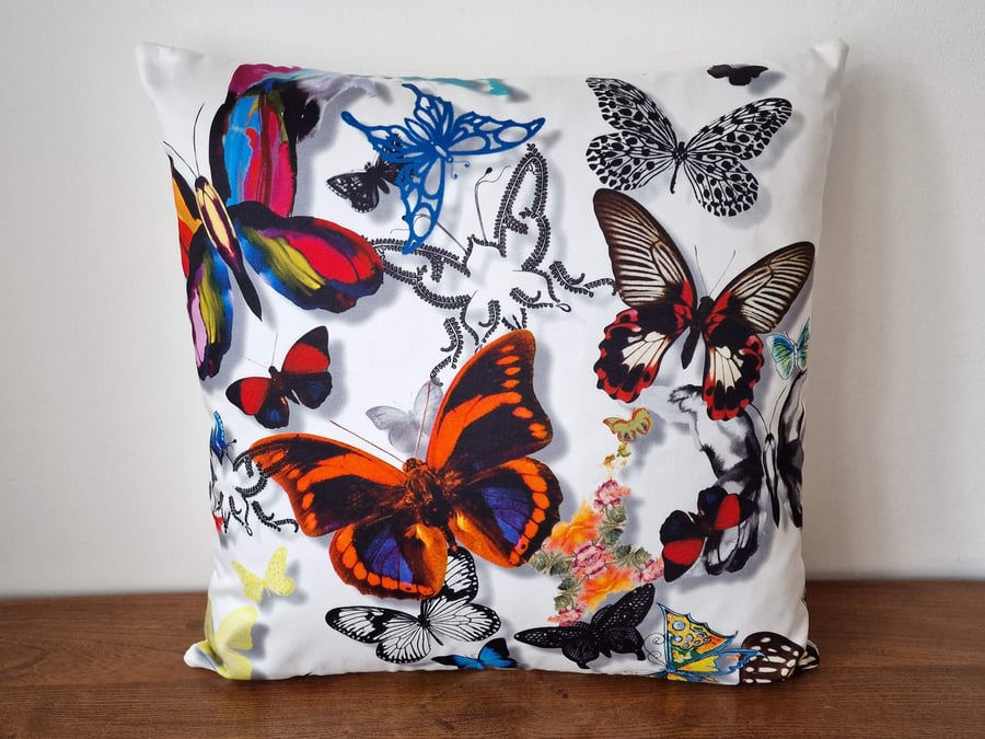 Handmade Christian Lacroix "Butterfly Parade" cushion cover 