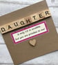 Handmade Birthday Card for Daughter with Scrabble Tiles - Image 3