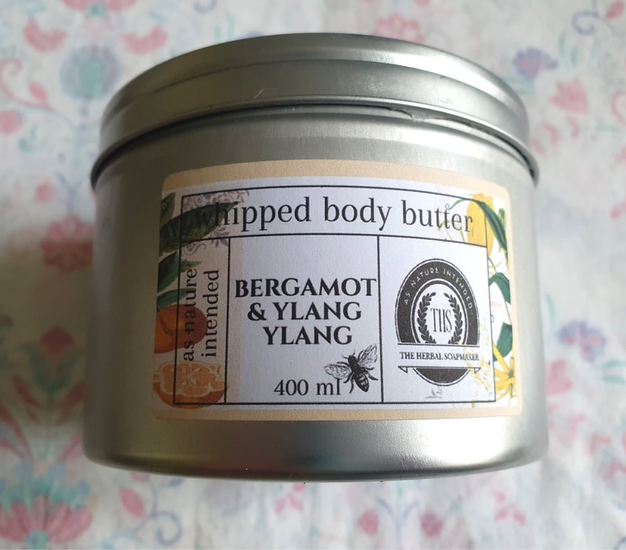 Bergamot & Ylang Ylang whipped vegan body butter 400ml