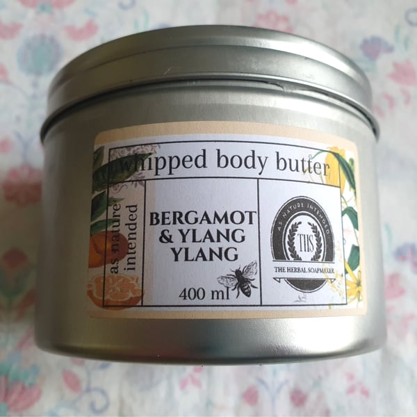 Bergamot & Ylang Ylang whipped vegan body butter 400ml