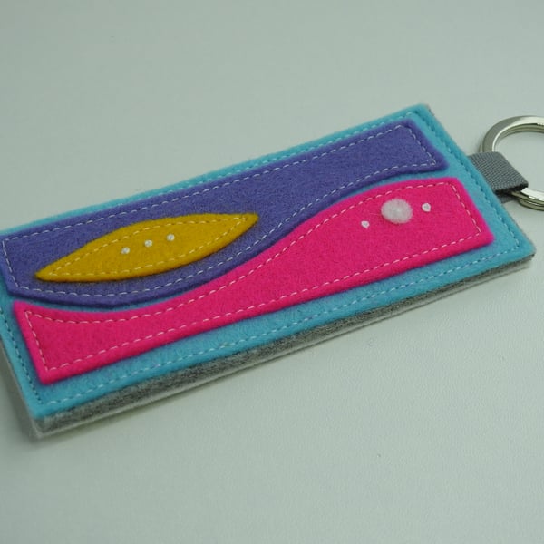 Keyring. Wave Felt Keyring