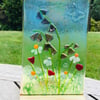 Foxgloves pretty flower panel with candle base