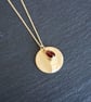 Garnet Gemstone Necklace, gold red, 925 Silver, gold Vermeil - Image 4