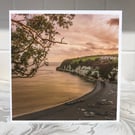 Photographic Blank Greetings Card - Fishing Boats at Beer, Devon