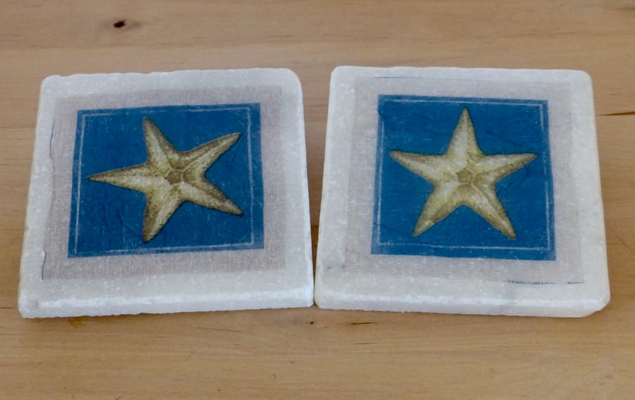 Marble 'Starfish' Coasters
