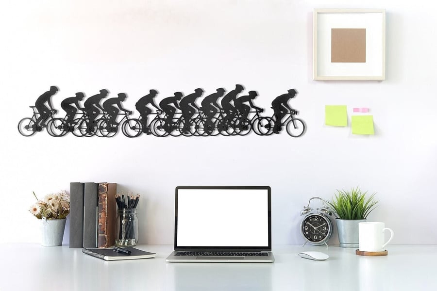 Petoton - Metal Wall Art. Bike Art, Bicycle, Gift, Motivational, Cycling, Studio