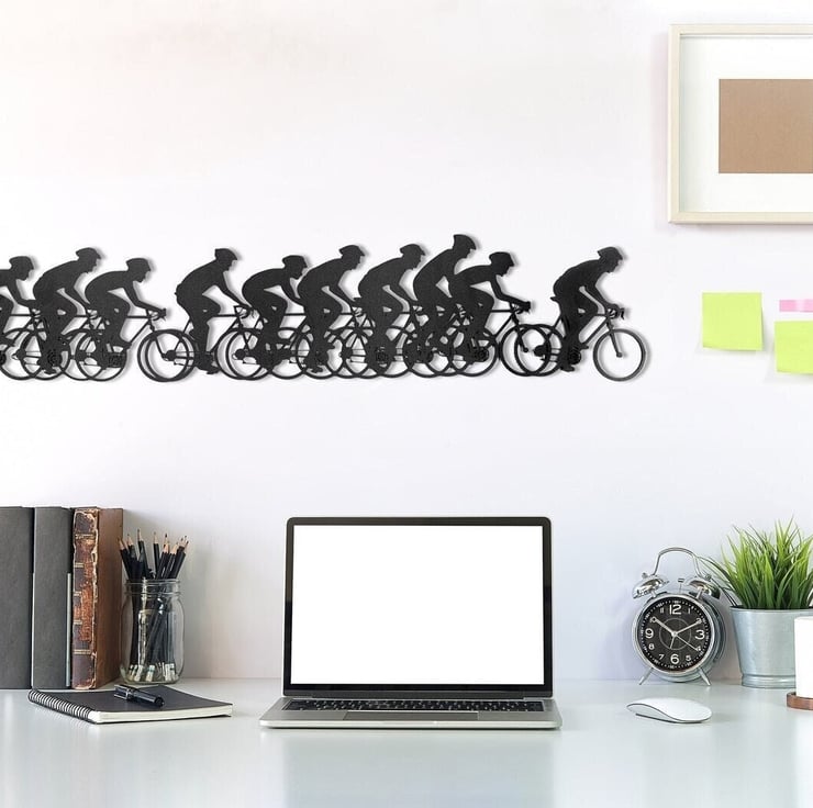Cycling metal wall art hotsell