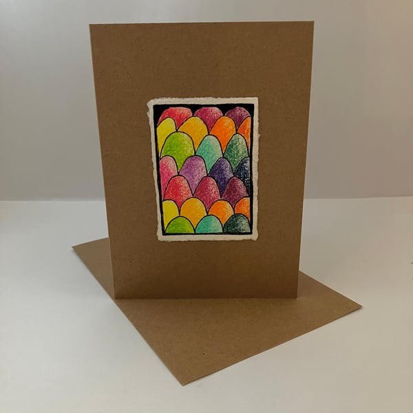 Coloured Scales Greetings Card