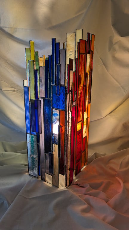Cascades Stained Glass Lamp