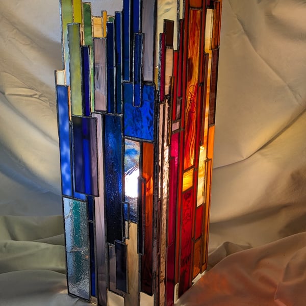 Cascades Stained Glass Lamp