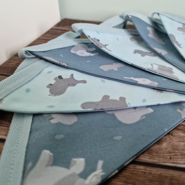 Safari Nursery Bunting - Teal & Duck Egg Blue 