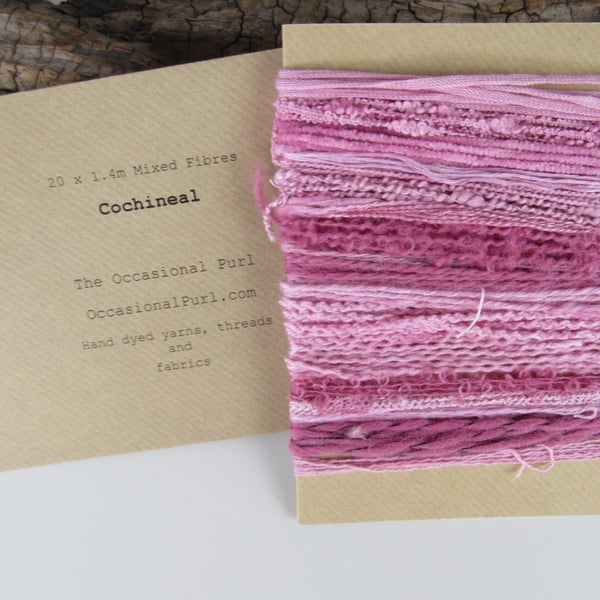 Large Cochineal Natural Dye Rose Pink Textured Thread Pack